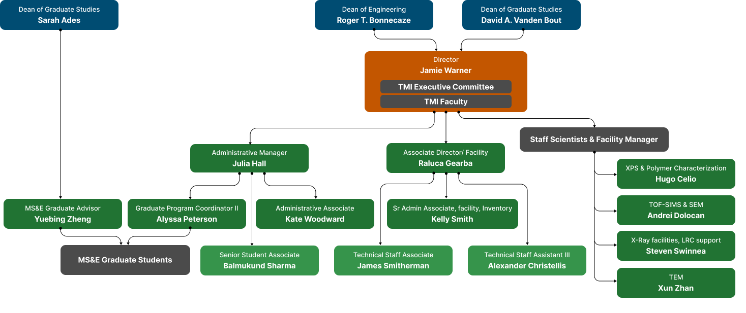 Texas Materials Institute organizational hierarchy