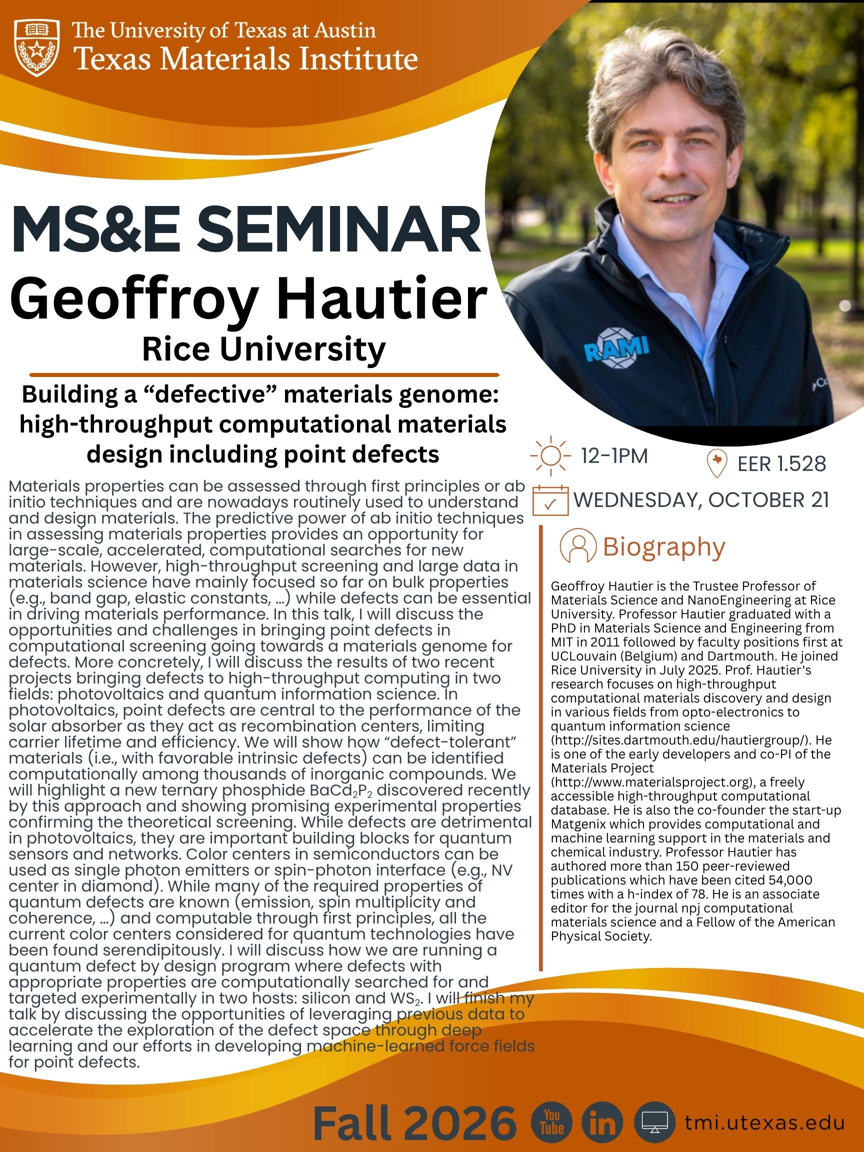 Hautier Seminar Flyer